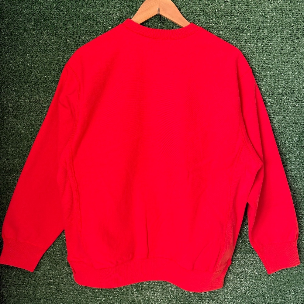 Supreme Red Box Logo Washed Crewneck Size Small - Picture 2 of 5